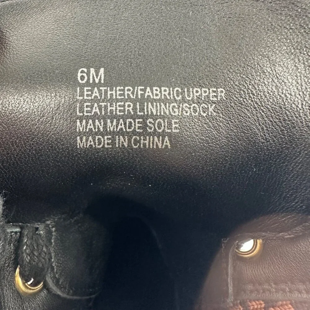 Antonio Melani Womens Black Brown Dempsey Leather Fabric Lace Up Combat Boots 6M - Picture 11 of 11